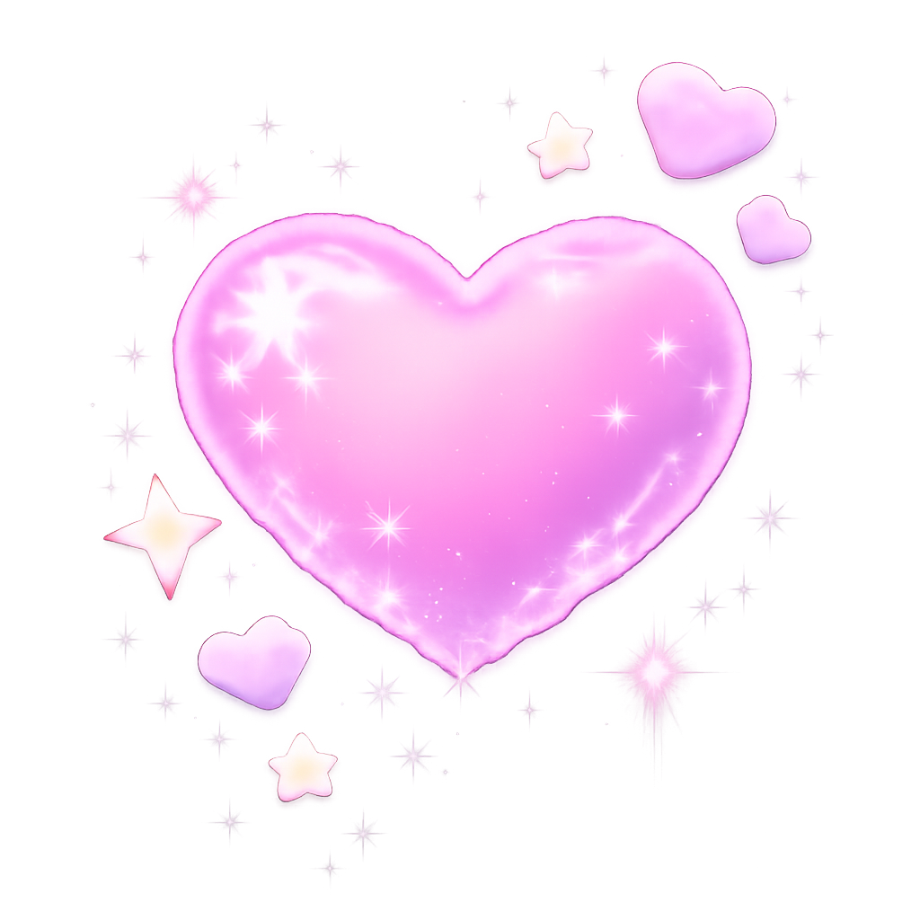 Pastel heart cloud