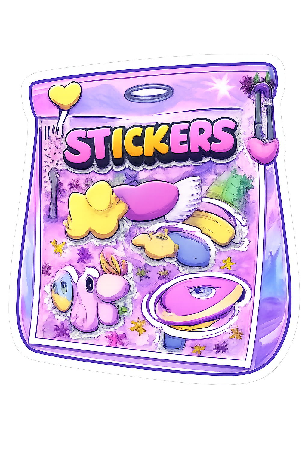 Pack de stickers transparentes